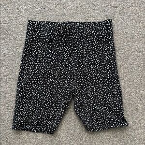 Forever 21 Black and White Bike Shorts